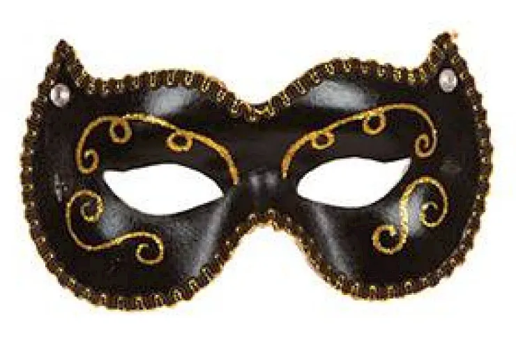 Sale Masque Vénitien Noir Avec Paillettes Accessoires
