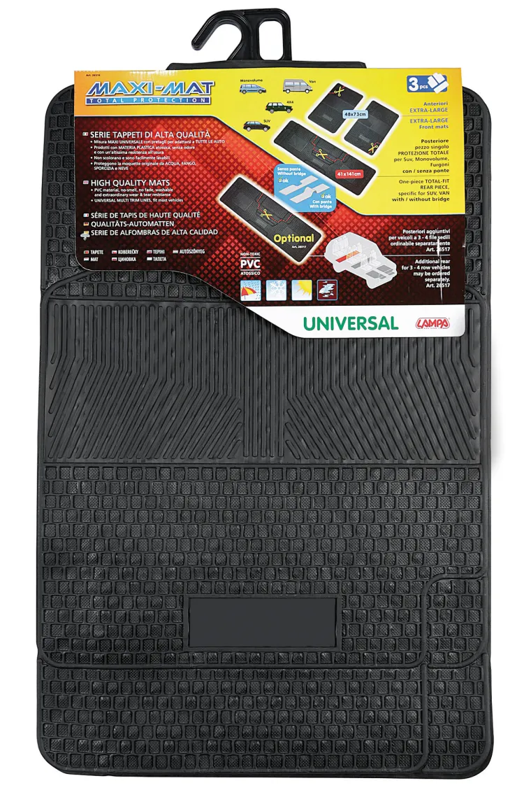 Maxi-mat 3 pièces PVC Lavable Tapis
