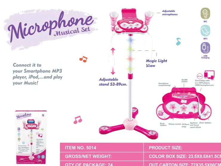 Best Microphone avec Support - Rose Jouets Musicaux