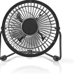 Mini ventilateur en métal USB noir 10 cm diamètre Climatiseurs Et Ventilateurs