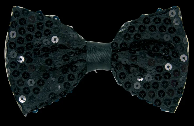 New Noeud paillette, noir Accessoires|Accessoires De Fête