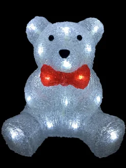 Outlet Ours blanc LED 25x18x26 cm Décoration Lumineuse