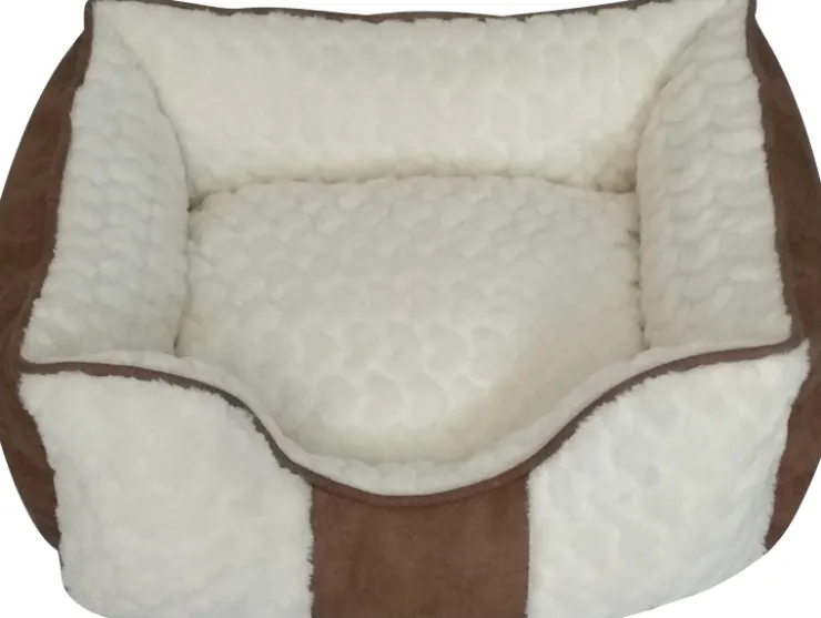 Best Panier blanc/brun 65x56x21cm Dormir Confortablement