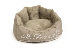 Best Panier chat 'My favourite cat' beige 55 x 45 x 28 cm Dormir Confortablement