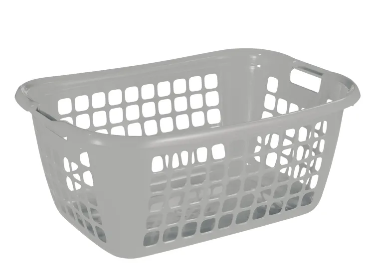 New Panier linge argent 65 x 45 x 27 cm Box Et Panier À Linge