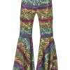 New Pantalon Hippie à imprimé animalier Femmes - Taille 48/50 Déguisements Adultes