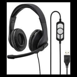 New PC-Office-casque "HS-USB300" stéréo - noir Audio