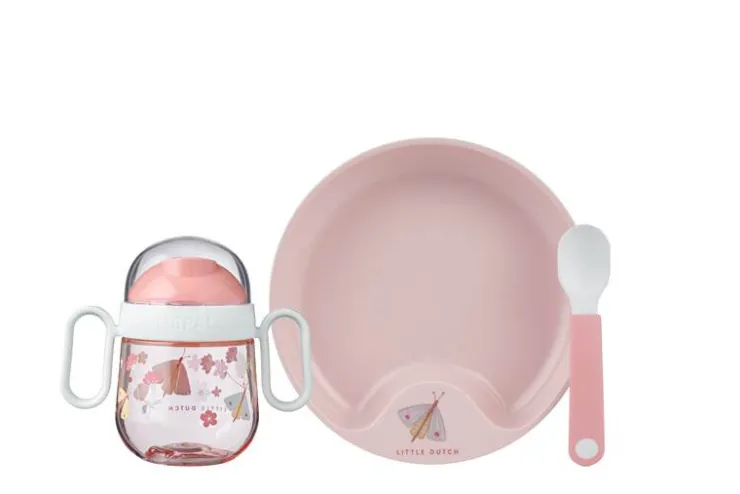 Outlet 3Pcs Service Bebe Flowers & Butterflies Ustensiles De Repas