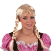 New Perruque Blonde Heidi avec tresses Chapeaux Et Perruques