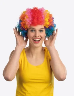 Sale Perruque clown multicolore Chapeaux Et Perruques