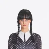 Sale Perruque Noir Mercredi Avec Tresses Femme Chapeaux Et Perruques
