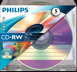 Hot CD-RW 80 min / 700 MB 4-12x 5 pièces Bureautique