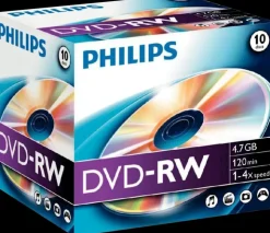 DVD-RW 4,7 GB 4x spindle 10 pièces Bureautique