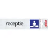 Hot Pictogramme alu look receptie 6,5 x 4,4 cm Signalisation