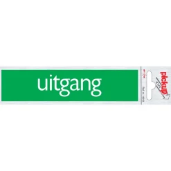 Best Pictogramme alu look uitgang 6,5 x 4,4 cm Signalisation