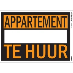 Online Pictogramme appartement te huur 23 x 33 cm Signalisation