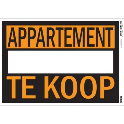Hot Pictogramme appartement te koop 23 x 33 cm Signalisation
