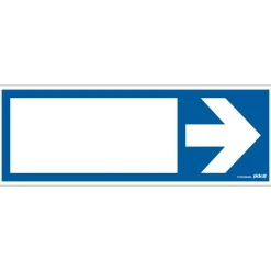 Pictogramme bleu avec flèche 33 x 12 cm Signalisation