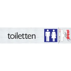 Clearance Pictogramme en aluminium toiletten 16,5 x 4,4 cm Signalisation
