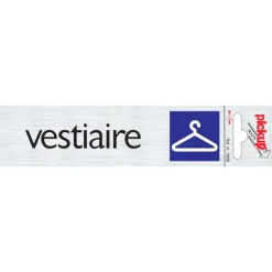 Online Pictogramme en aluminium vestiaire 16,5 x 4,4 cm Signalisation