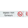 Outlet Pictogramme en aluminium espace non fumeurs 16,5 x 4,4 cm Signalisation