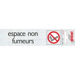 Outlet Pictogramme en aluminium espace non fumeurs 16,5 x 4,4 cm Signalisation