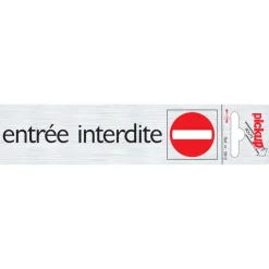 Online Pictogramme en aluminium entrée interdite 16,5 x 4,4 cm Signalisation