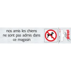 Online Pictogramme en aluminium nos amis les chiens 16,5 x 4,4 cm Signalisation