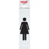 Sale Pictogramme en aluminium dames vertical 6,5 x 4,4 cm Signalisation