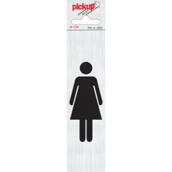 Sale Pictogramme en aluminium dames vertical 6,5 x 4,4 cm Signalisation