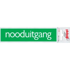 New Pictogramme en aluminium nooduitgang 6,5 x 4,4 cm Signalisation