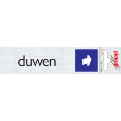 Online Pictogramme en aluminium duwen liggend 16,5 x 4,4 cm Signalisation