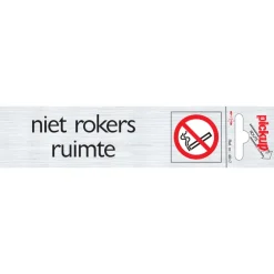 Best Pictogramme en aluminium niet rokers ruimte 6,5 x 4,4 cm Signalisation