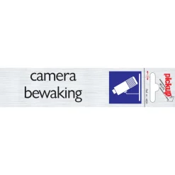 Best Pictogramme en aluminium camerabewaking 16,5 x 4,4 cm Signalisation