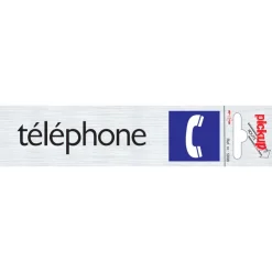 Hot Pictogramme en aluminium téléphone 16,5 x 4,4 cm Signalisation