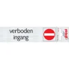 Outlet Pictogramme en aluminium verboden ingang 6,5 x 4,4 cm Signalisation
