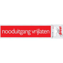 New Pictogramme en aluminium nooduitgang vrijlaten 16,5 x 4,4 cm Signalisation