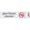 Sale Pictogramme en aluminium geen fietsen 16,5 x 4,4 cm Signalisation