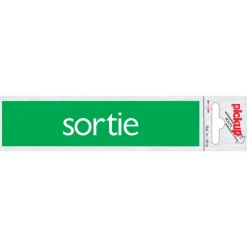 Sale Pictogramme en aluminium sortie 16,5 x 4,4 cm Signalisation