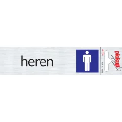 Outlet Pictogramme en aluminium heren 16,5 x 4,4 cm Signalisation
