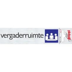 Pictogramme en aluminium vergaderruimte 16,5 x 4,4 cm Signalisation