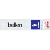 Outlet Pictogramme en aluminium bellen 6,5 x 4,4 cm Signalisation