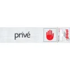 Outlet Pictogramme en aluminium privé 16,5 x 4,4 cm Signalisation