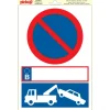 Online Pictogramme en vinyl défense de stationner / enlèvement 23 x 33 cm Signalisation