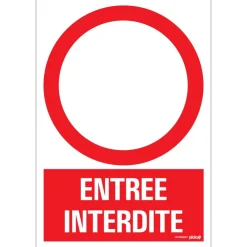 New Pictogramme entrée interdite 23 x 33 cm Signalisation