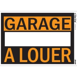 New Pictogramme garage à louer 23 x 33 cm Signalisation