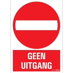 Sale Pictogramme geen uitgang 23 x 33 cm Signalisation