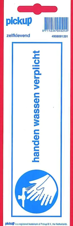 Sale Pictogramme handen wassen verplicht 19,4 x 5,7 cm Signalisation