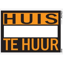 New Pictogramme huis te huur 23 x 33 cm Signalisation