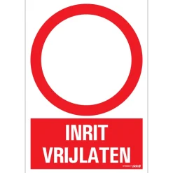 Online Pictogramme inrit vrijlaten 23 x 33 cm Signalisation